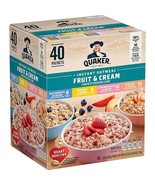 Quaker Instant Oatmeal Fruit &amp; Cream, VARIETY PACK, 40-count 42.3OZ Hear... - $31.15 CAD