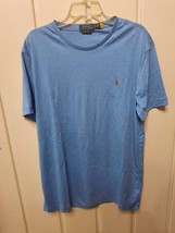 Polo Ralph Lauren Men&#39;s Custom Slim Fit Cotton Crew Neck Shirt  Blue Siz... - £27.18 GBP