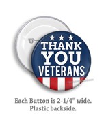 Thank you Veterans Button Pin Back Buttons Veteran Appreciation - $55.04 MXN