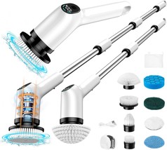 Electric Spin Scrubber 2024 Upgrade Cordless Shower Scrubber with 8 Repl... - $54.36