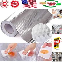 Elegant Silver Aluminum Foil Wallpaper - Waterproof &amp; Heat Resistant 15.... - $22.49 CAD