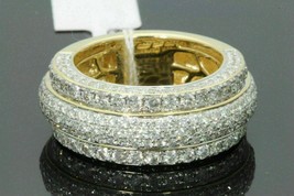 925 Argent Plaqué Or 2Ct Homme Simulé Fiançailles Diamant Bague Pinky Bande - £86.83 GBP