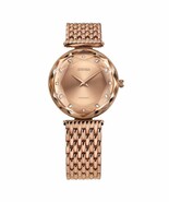 FACET BRILLIANT Cut Rose GP Swiss Quartz Watch 15mm Band - Rose Dial - $782.03 CAD