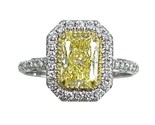 Igi 1.68 Cts (1.13) Radiant Déguisement Intense Jaune Labo Grown Bague D... - $4,156.84+