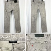 Levis Capital E Matchstick Slim Straight Stretch Gray Jeans size 31x32 Mens USA - $86.86