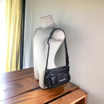 Brighton Shoulder Bag Crocodile Embossed Leather Black Vintage Purse Han... - $39.48