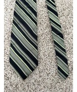 Pierre Cardin Tie Green Black Striped Silk Necktie - Men&#39;s Classic - €6,80 EUR