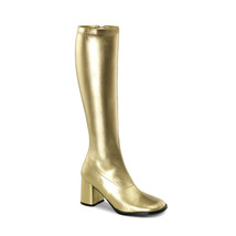 Sexy 3&quot; High Heel Gogo Dancer Gold Knee Boots Halloween Costume GOGO300/... - $55.95