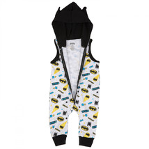 Batman Symbols and Logos All Over Print Sleeveless Hooded Romper Multi-C... - £13.36 GBP