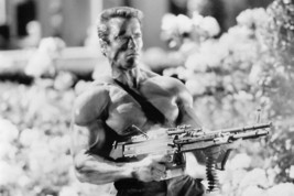 Arnold Schwarzenegger Commando 24X36 Poster Barechested Firing Machine Gun - £22.82 GBP