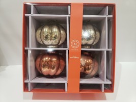 Fall Thanksgiving Halloween Martha Stewart Mercury Glass 5&quot; Pumpkin Home Decor - £39.37 GBP
