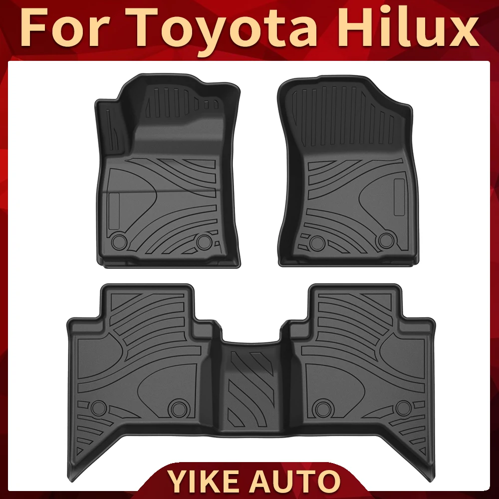 For Toyota Hilux 2015-2023 LHD RHD Auto Car Floor Mats All-Weather TPE Foot Mats - £173.09 GBP