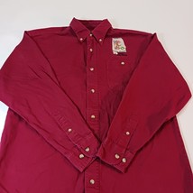 Tri Mountain Decatur Works Men's Red Cotton Button-Down Collar Shirt Size Medium image 8