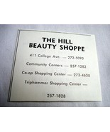 1972 Ad The Hill Beauty Shoppe with four locations in Ithaca, N.Y. - $10.96 CAD