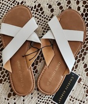 Charles Albert ~ Slip On ~ Criss-Cross Strap Sandals ~ WHITE ~ Ladies M ... - $20.00