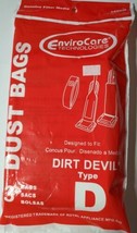 Vacuum Cleaner Bags 3 Count For Dirt Devil Type D Upright  - $9.59