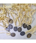 Vintage Shamrock Medallions Pedants Lot - Lucky Clover Charms Irish Deco... - $25.68 CAD