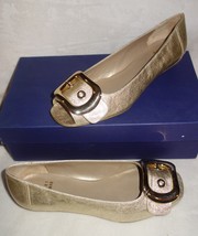 Stuart Weitzman Young Buck Peep Toe Flats - sz 36.5 US SZ 6 new - £133.50 GBP