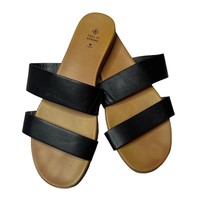 Call It Spring Double Strap Flat Vegan Sandal Size 6.5 - £19.21 GBP