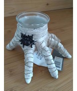 Pumpkin Hollow Mummy Hand with Spider Halloween Candle Holder - £23.58 GBP