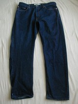 Levi&#39;s 505 Jeans Straight Leg Regular Fit Size 38 x 34 Dark Blue Red Tag - £18.79 GBP