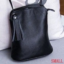 Genuine Leather Tassel Shoulder Bag Women Purse Ladies Small Crossbody Bags Fash - £48.75 GBP