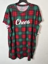 Joyspun Women’s Cheers Holiday Christmas Plaid Nightgown Sleep Shirt Siz... - €21,64 EUR