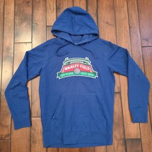 Chicago Cubs WRIGLEY FIELD Hoodie 100 Years Patch 1914-2014 Blue Size Medium M - £23.67 GBP