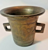  Bronze Mortar Apothecary Spice Grinder Witch Magick Vintage 2 1/2 lbs - £19.40 GBP
