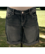 Mudd Girls Denim Jean Shorts Size 16 1/2 Rhinestone Embroidered Back Poc... - £13.09 GBP