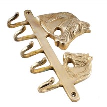Brass Wall Hangers Horse Head Wall Hook Key Holder with Door Hanger Cloth - £22.21 GBP