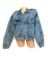 Vintage K-Panic Oversize Acid Washed Denim Jean Jacket 80s 90s Size M - $59.39
