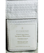 EverHome Printed Cotton Sateen European Pillowcases (2) Standard/Queen 2... - $48.73 CAD