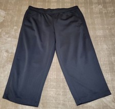 Adidas Climalite Womens Size L Active Capri Pants Workout Fitness Black - $6.97