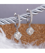 3 Ct Simulated Round Diamond Drop Dangle Earrings 14k White Gold Plated ... - £76.00 GBP