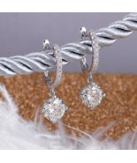 3 Ct Simulated Round Diamond Drop Dangle Earrings 14k White Gold Plated ... - $96.58