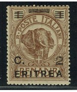 Eritrea Sc# 58 MNH Elephant - Overprint in black with bars (1922) Postage - £2.13 GBP