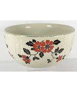 MIXING SERVING BOWL 8 3/4 inch Red Poppy Hall&#39;s Superior Silver Trim  - £17.02 GBP