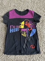 Disney Store Incredibles Violet &quot;I&#39;m Outta Here&quot; Girls T-Shirt Size Medi... - £7.58 GBP