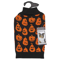 Halloween Jack O&#39; Lantern Acrylic Pet Sweater - £15.34 GBP