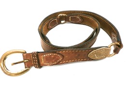 VTG Retro Mens 70s Belt 3-Section Brown w Contrasting Leather Belt Size 42  - $78.41