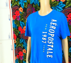 Men’s Aeropostale Tee Shirt Mens Size Large Stitched Logo Patchwork Designed Nyc - $19.99