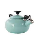 Kenmore 1.5 Quart Enamel On Steel Whistling Tea Kettle in Blue - £42.60 GBP