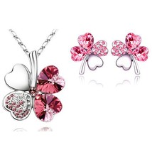 Fashion Wedding Jewelry Sets For Brides Austrian Crystal Rhinestones  Gold Color - £10.67 GBP