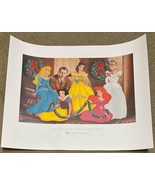 Walt Disney Cruise Line Theater Princesses Print Once upon a Holiday Sno... - $98.99