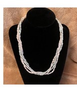 Vintage Multi Strand, Colored Rice Pearls 18&quot; Choker w/Gold Ring Clasp - $52.80 CAD