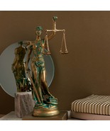 Lady Justice Statue Bronze Themis Greek Blind Goddess Lawer Gift 11inch ... - $72.00