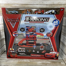 Disney Pixar Cars 2 Parking Super Garage Lightning McQueen, Mater ~NEW - £28.88 GBP