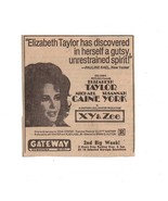 VINTAGE 1972 Xy &amp; Zee Newspaper Advertisement Elizabeth Taylor Michael C... - £11.60 GBP