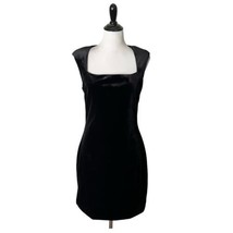 ASTR The Label Soft Black Velvet Short Mini Dress Square Neck Women&#39;s Size L - £20.24 GBP